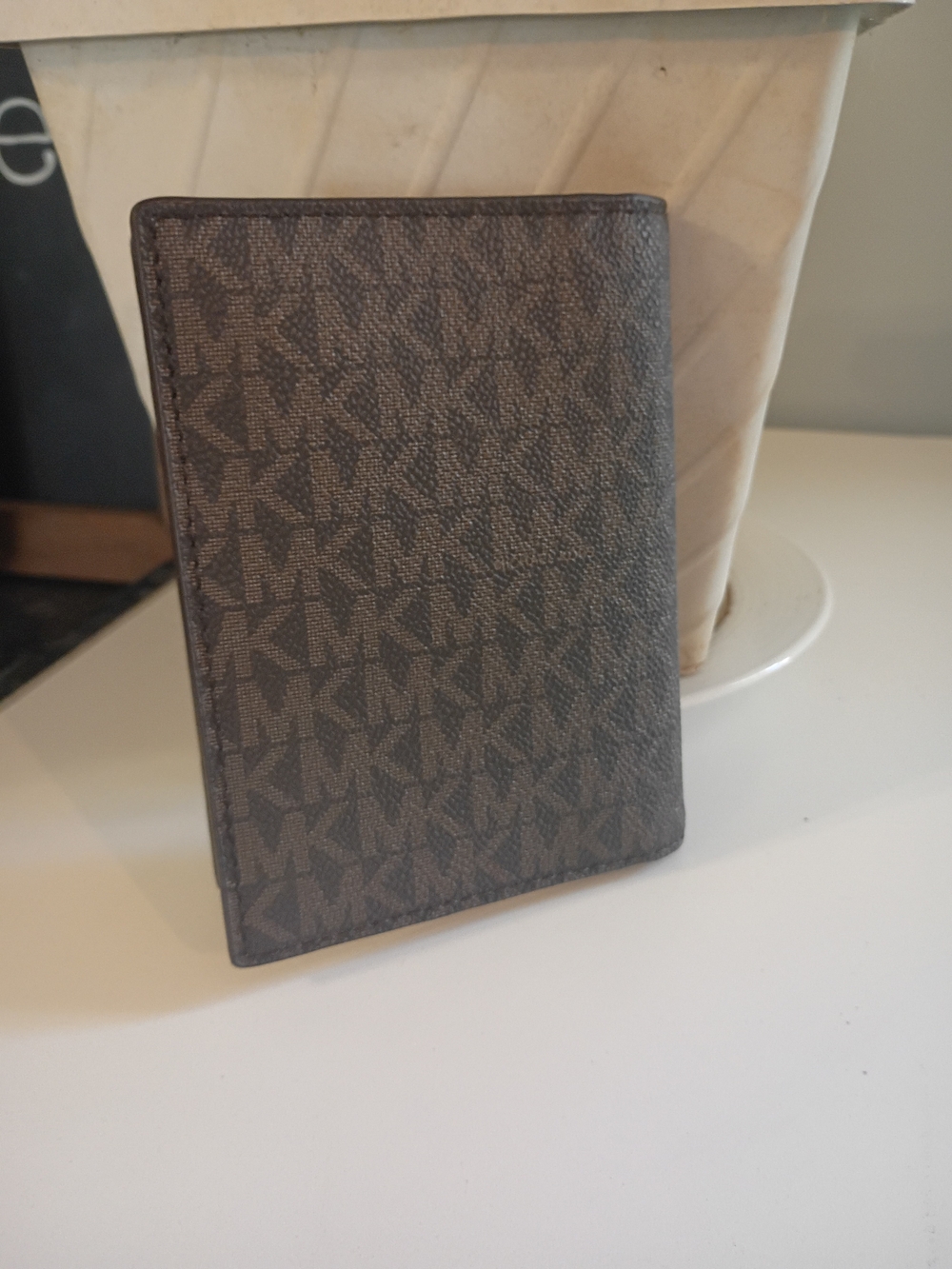 Michael Kors Women's Brown Signature Passport Holder - Picture 3 of 6